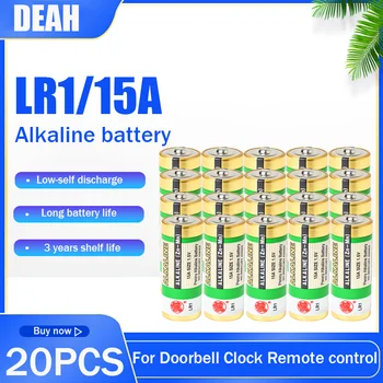20pcs 1.5 V LR1 15A AM5 E90 AM5 Алкална Батерия MN9100 N Размер За Действие Часа Walkman Звънец Кора Корк Сухи Първични Батерии