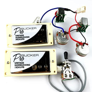 1 Комплект Звукоснимателей Nickel LP Standard ProBucker N и B за електрически китари Humbucker с Професионален Жгутом Кабели За ЕПИ silver Cover