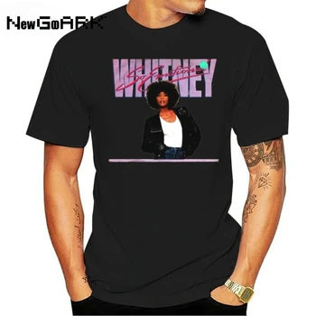 Нов модерен Дизайн За Мъже И Жени, Мъжки t-shirt Whitney Houston, Натурална Тениска на по-Голям размер И цвят