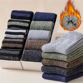 Дебели топли хавлиени чорапи с удебелени подплата От 1 чифт чорапи, кърпа, сняг зимата, суперхолодные мъжки чорапи