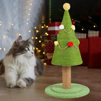 Когтеточка за котки и за Нова година, Коледно дърво, Когтеточка за котки, дизайн елхи, Когтеточка за котки, здрав плюш за котки
