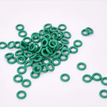 30шт тел с диаметър 2 мм, зелен пръстен от тефлон, водоустойчив маслостойкая самозалепваща дъвка външен диаметър 5-11 мм