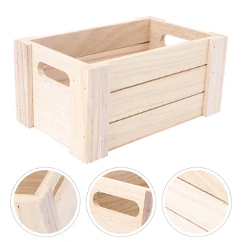 Дървени кутии за съхранение под формата на гнезда, на Дръжката, Селски Декоративни Дървени кутии, Кошница за фермерска къща, Занемарено Контейнер за съхранение, кофа за Боклук, Маса