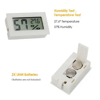 Цифров термометър, влагомер Мини LCD влага фризер Температура на хладилника, за да се-50 ~ 70 охладители Аквариум