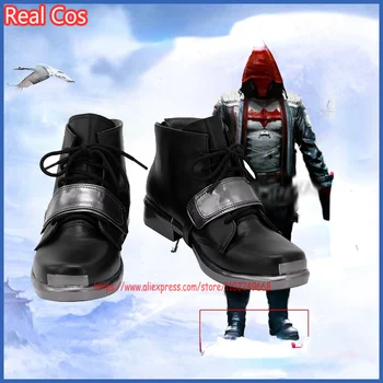 RealCos Arkham City Red Hood Джейсън Тод Робин Обувки за cosplay, Обувки Подпори за cosplay на Хелоуин