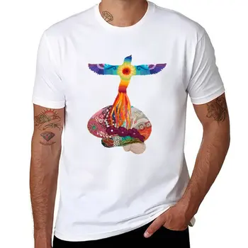 Нова тениска Phoenix Rising Brain - for neuro motivation, тениска за момче, естетична облекло, тениски за момчета, тениска с къс ръкав, мъжки