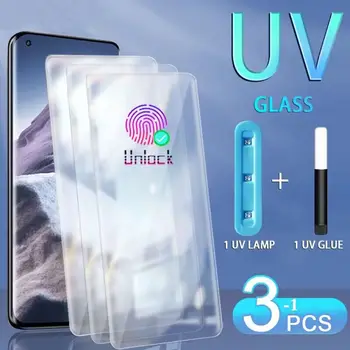 5-1 бр. UV стъкло за OPPO Find X X2 X3 Reno 3 4 5 pro plus 5G UV-закалено стъкло протектор на екрана на телефона защитно фолио смартфон