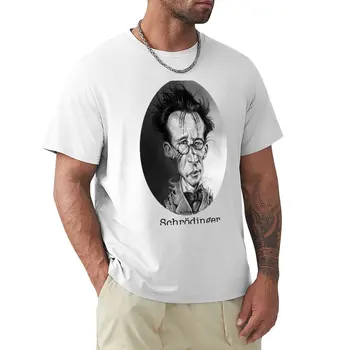 Тениска Эрвина на Шрьодингер оверсайз за момче, тениски за мъже, памук