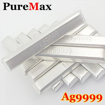 PureMax Premium 10 до 50 грама сребро на кюлчета 9999 г. Материал сребро на кюлчета Всеки блок с клеймо Ag9999 Чисто сребро 999 г. Сребърни кюлчета