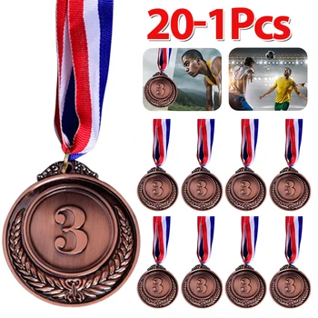 Комплект от 20-1бр метални сертификати за премия медала от шията лента, Златен, сребърен, бронзов цвят за академични, спортни или всички състезания.