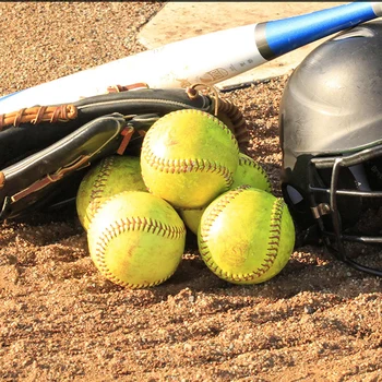 Бейзболни 12-инчови спортни топки за софтбол, хардбола ръчно изработени стоки за фитнес, безопасни и бейзболни топки, Тренировъчен топка за мъжки тренировка на отбора