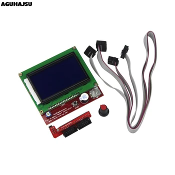 LCD контролер с дисплей 12864 + адаптер за рампи 1.4 резервни Части за 3D принтера Reprap Martin GM