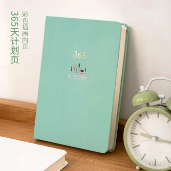 Книга за творческа работа, дневник 365, бележник-планер, цветна илюстрация на вътрешната страница, годишен дневен план, книга за записите, канцеларски материали за живота