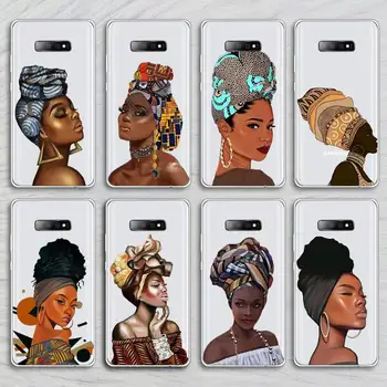 Калъф за мобилен телефон с изображение на анимационни жени и момичета от Южна Африка прозрачен за Samsung Galaxy A S 22 52 20 21 71 10 51 50 12 40 fe ultra plus