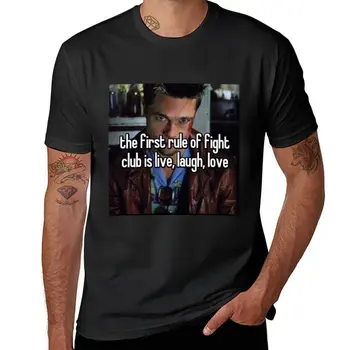 Ново Първото правило бойцовского клуб - живей, се хваля, обичай. Тениска, мъжки ризи, черни тениски, спортни ризи, мъжки ризи