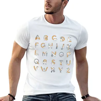 Тениска с азбука на циркови котка, тениска за момчета, эстетичная дрехи, забавни тениски с къс ръкав за мъже