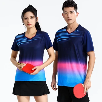 2023 Тениска за бадминтон, мъжки / дамски Детски тенис риза, бързо съхнещи спортни ризи за волейбол, тенис на маса, Дишащи ризи за мъже и жени