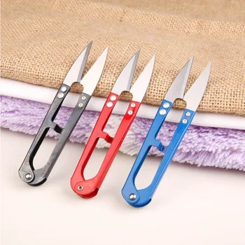 1бр 2023 Многоцветни ножици за подстригване на шиене Стригане U-образни стригане Конци, Ножици за бродерия от неръждаема стомана Шивач