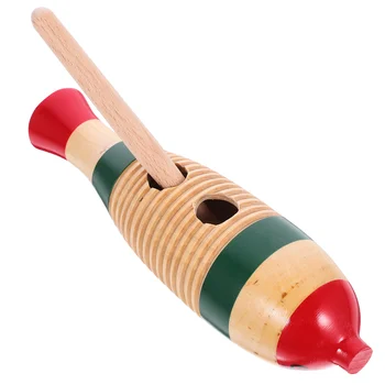 Ударни помощи за ранно обучение, пръчки за родители и деца, wooden на инструмента Гуиро за деца