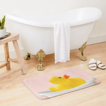 Свири патица в банята # розово килимче за баня, комплект за баня, с Подложка за тоалетната чиния, Аксесоари за баня, Нестандартен, мат