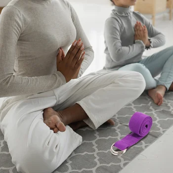 2 елемента Професионален колан за йога, каишка за упражнения за ежедневна употреба, за многократна употреба с каишка за стрии, аксесоар за практикуване на йога