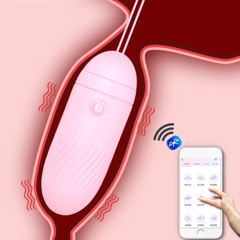 Секс-играчки Bluetooth вибратор Вибратор за жените Безжично приложение за Дистанционно управление Носимые Вибриращ колан-яйца Играчки за секс магазин за двойки