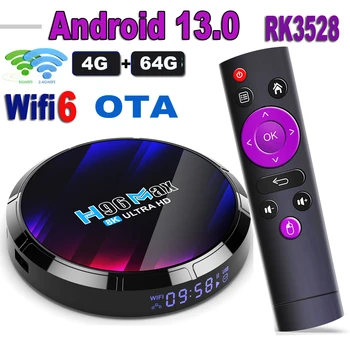 Android 13 TV BOX H96 MAX RK3528 32GB 64GB 16GB 2.4 G 5G WIFI6 БТ 5.0 Глобален медиен плейър
