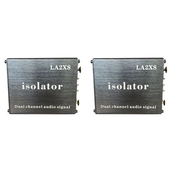 2 елемента Аудиоизолятор Филтър за намаляване на шума Премахва текущата шум Двоен 6,5 XLR Миксер Аудиоизолятор LA2XS
