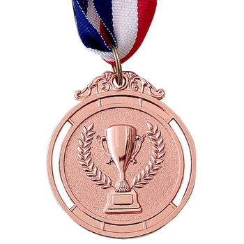 2-инчов златен, сребърен, бронзов медал с лента за врата, медал за победител на спортни мероприятия в детската градина, училището