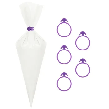 10ШТ Силиконови Стопорных пръстените на Захарни пакети за Запечатване пръстени за кабелна замазки, Декоративни чанта за цветя Задържане на ринга Аксесоари за торти