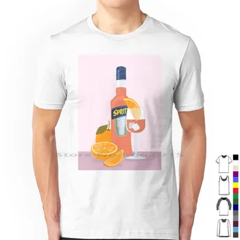 Spritz Drink Оранжева Тениска от 100% Памук Drink Orange Class Pink Кухня Spritz Джин, Уиски Женски Напитка С Женски Модел Вино