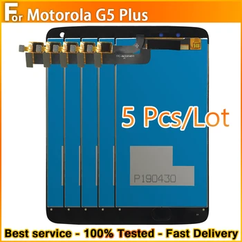 5 бр. За Motorola Moto G5 Plus XT1686 XT1681 XT1683 LCD дисплей, Сензорен цифров преобразувател В Събирането на Замяна За Мото G5 Plus 100% Тест