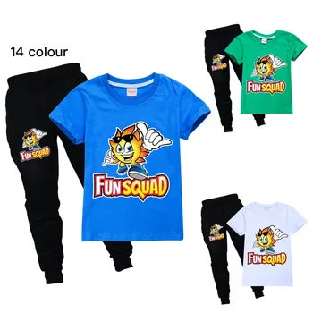 Нови комплекти тениски с кръгло деколте за момчета от Fun Squad Game Boy, Детски дрехи, Hoody за момчета и юноши, Панталони, Комплект детски дрехи, Пролет-лято, от 2 до 16 години