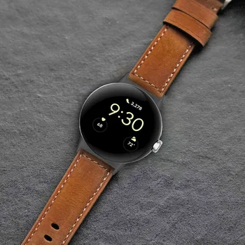 Каишка за часовник Google Pixel Watch Кожена Взаимозаменяеми Каишка Мек Топъл Удобен Ремък за Google Pixel Watch Регулируем Маншет