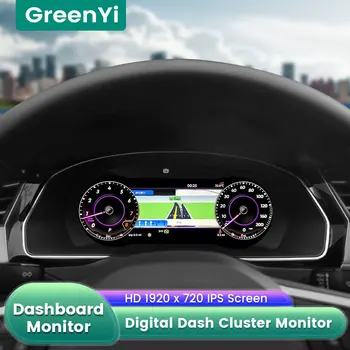GreenYi 12,5-Инчов LCD-Дисплей на Арматурното Табло Виртуална Комбинация от Уреди Екран за измерване на скоростта на Кабината За VW Magotan Arteon CC Passat B8