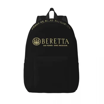 Пътен платно раница с логото на Пистолет Beretta За мъже и жени, училищен раница за лаптоп, чанти за студенти военен колеж