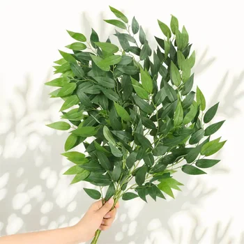 70 см. изкуствен стъблото на италианската зеленина Ruscus, изкуствени цветя Подвесная билки за булчински букет, Централните елементи на домашен интериор