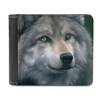 Портмонета Grey Wolf За бизнес мъже, Портмонета за дребни пари, с Нов дизайн, цената в долари, най-Добрият в чантата си, Персонални фигура в чантата си Wolf Wolves