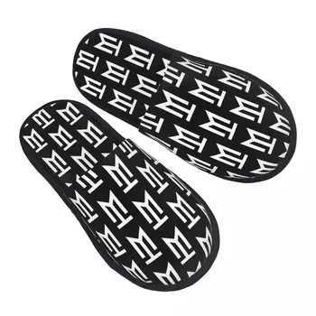 Дамски домашни чехли с логото на игрища с потребителски печат, Уютни и топли пухкави чехли с ефект на памет Tiger, Домашна градинска обувки