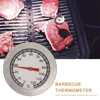 Термометър за барбекю 0-120 градуса по Целзий, сонда за печене, фурна за пържене, инструмент от неръждаема стомана за къмпинг, домашната кухня на открито
