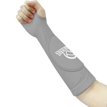 Мъжки и женски волейболни armlets, дишаща спортен ръкав със защитни облицовки и дупки за палеца, за баскетбол и волейбол