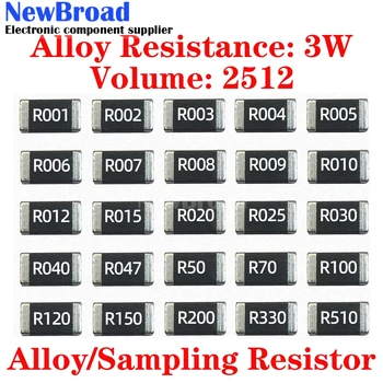 20 БР./ЛОТ Резистор за вземане на проби от сплави SMD 2512 3 W 1% Ток за откриване на Высокомощный Резистор 0.5 R 0.02 R R020 R500 0.0002 R R500