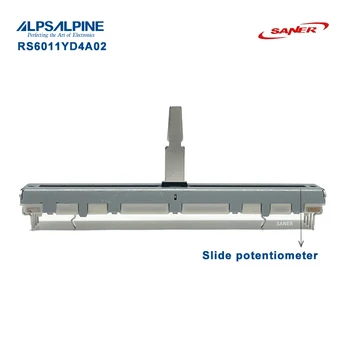Потенциометър приплъзване ALPS 50KB RS60Series с централен заключващ механизъм едно Парче ход на метален лост: 60 мм