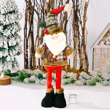 Красиви коледни декорации, Кукла с дълги крака, дърво коледна украса, Дядо Коледа/Снежен човек/Лосове за деца Коледен подарък