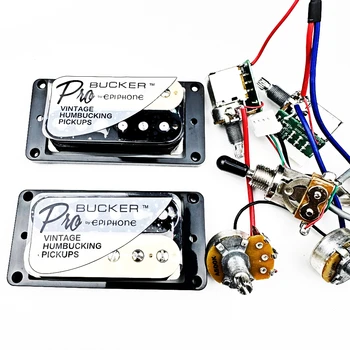 1 комплект електрически китари LP Standard ProBucker с брачните и бриджем, черни звукосниматели Humbucker с професионален жгутом кабели за ЕПИ