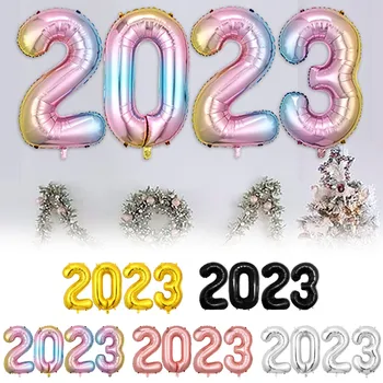 2023, Цифрови балони, Комплект балони за партита, Коледни Декорации за градината, Тревата, балони с орнаменти, Коледни Украси Навидад 2022