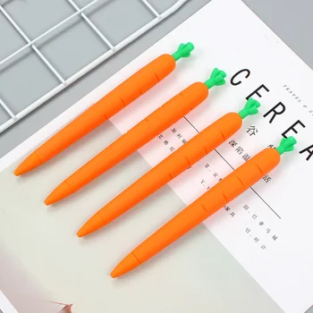 1БР Морков силикон, перфектен за офис момичета, деца за студентски творчески сладки 0,5 Механичен автоматичен молив