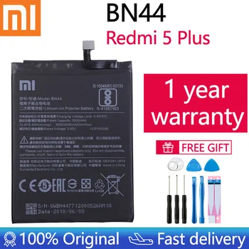 2021 Година 100% Оригинален телефон BN44 за Xiaomi Redmi 5 Plus Подмяна на батерия 4000 mah с безплатни инструменти