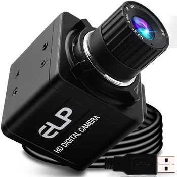 ELP Ръчно CS 4/6/8 мм Обектив 4K Уеб камера IMX317 Високоскоростен 3840x2160 Mjpeg 30 кадъра в секунда С безплатен драйвер UVC Plug and Play USB камера