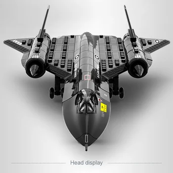 183шт Военен модел разузнавателно самолета WW2 SR 71 Blackbird градивните елементи на Събраните модели на тухлите Играчки, Детски подаръци